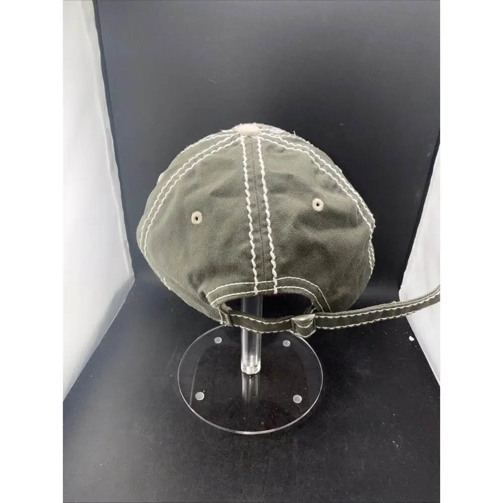 Bass Pro Shops Plaid Baseball Hat Brown Blue Adjustable Buckle Strap Cap